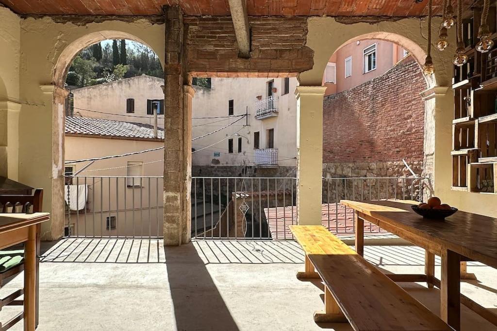 Habitacion Roca Foradada En Casa Cami De Les Aiguees Monistrol De Montserrat Esterno foto